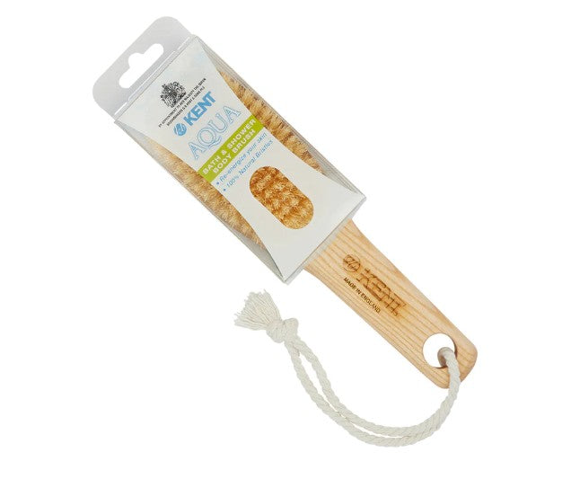 KENT FD6: Ash Pure White Bristle Shower Bat