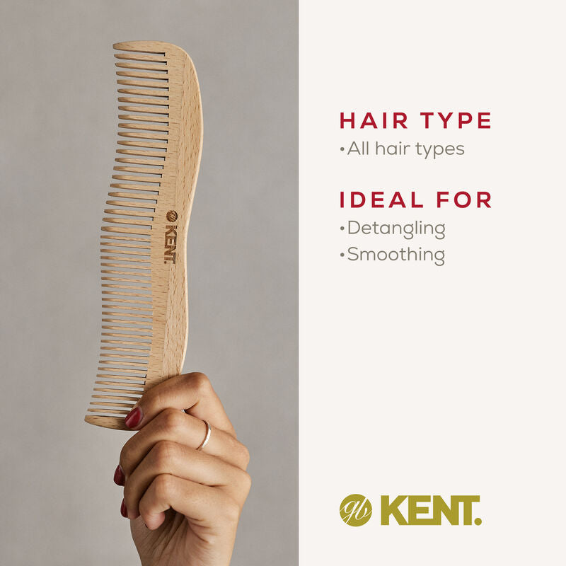 KENT LPF7: Pure Flow Wooden Comb 205mm – Best Comb Hair Awards 2022