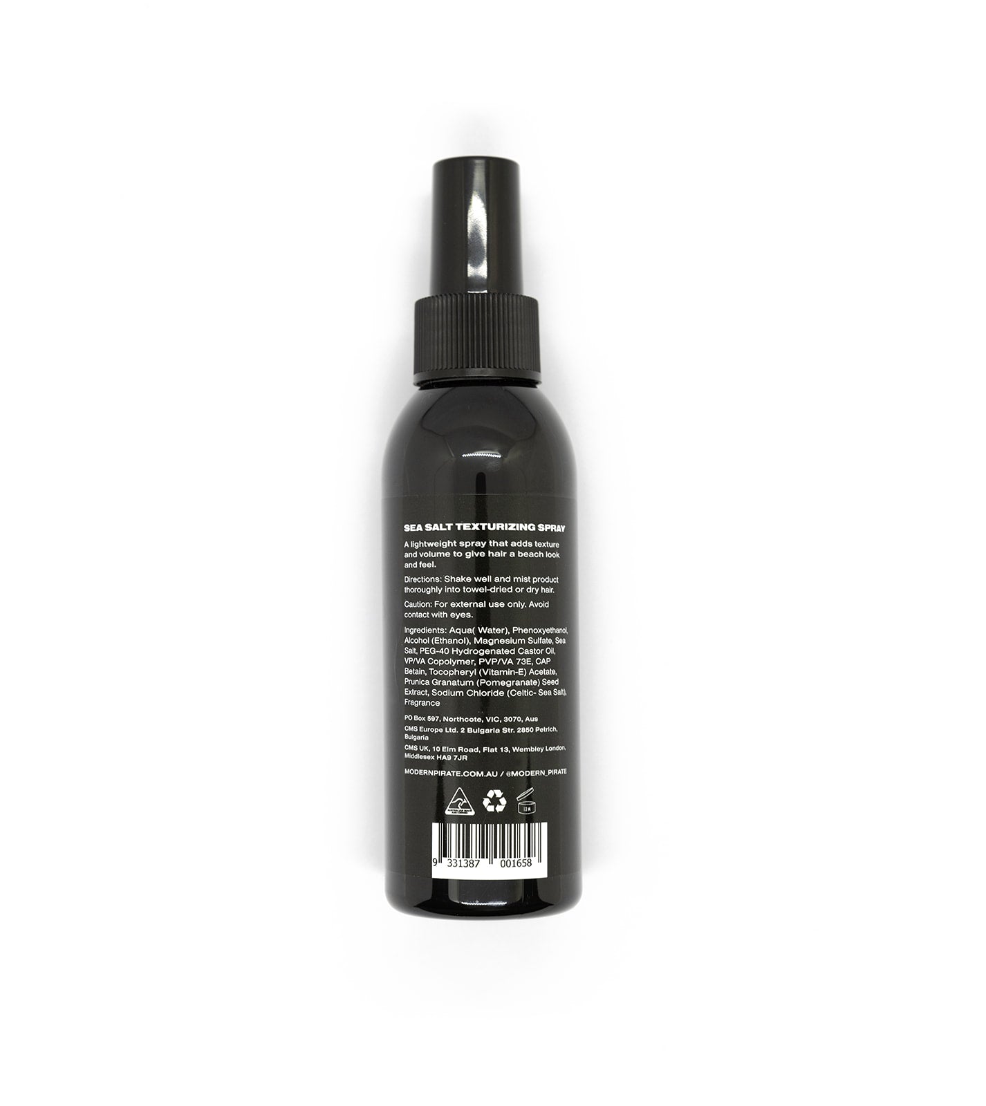 MODERN PIRATE Sea Salt Texturizing Spray 125ml (Australia)