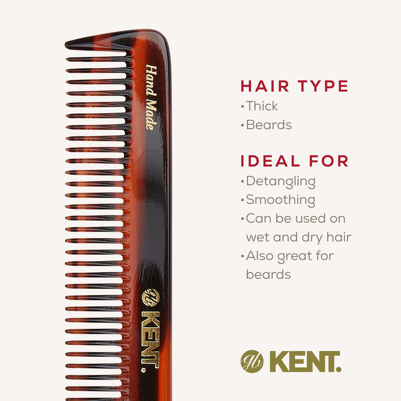 KENT R5T: Handmade 170mm Dressing Table Comb – Thick Hair