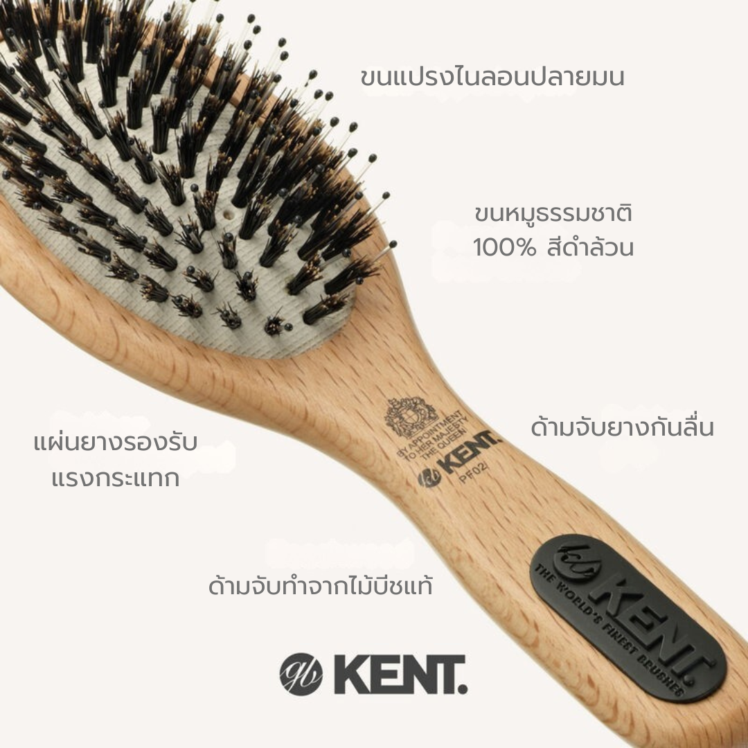 KENT PERFECT FOR SMOOTHING CUSHION BRISTLE NYLON MIX BRUSH