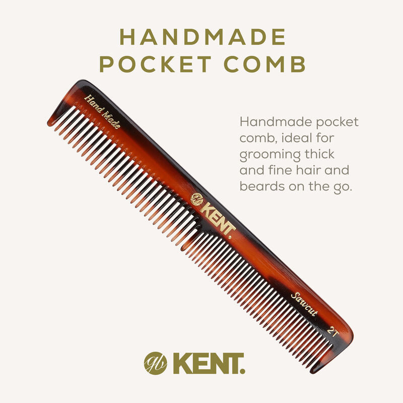 KENT 2T Handmade Pocket Comb 154mm