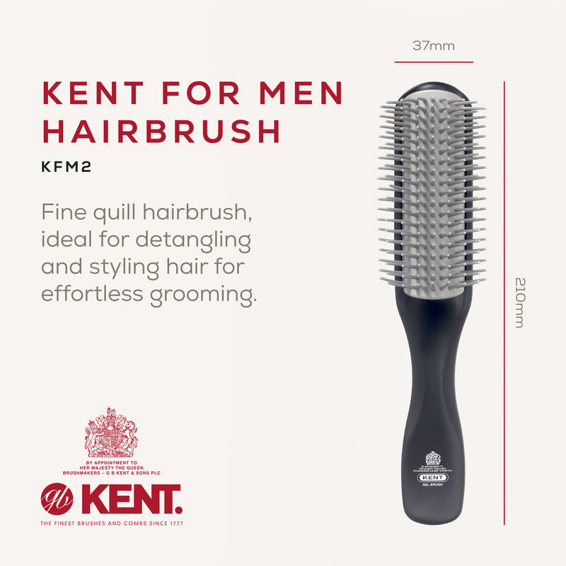KENT KFM2: Kent For Men Half Round Hairbrush