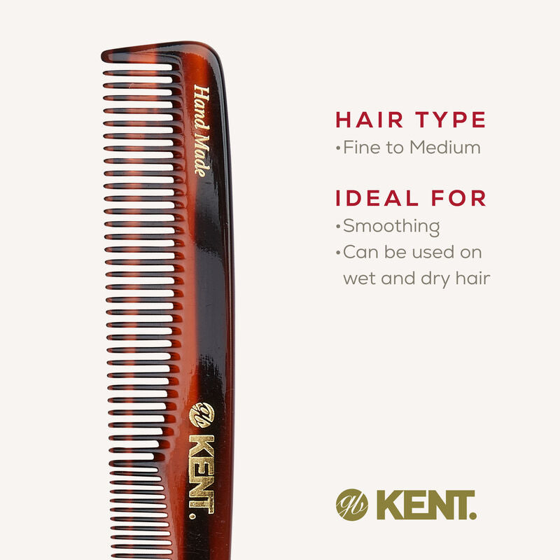 KENT 3T Handmade Dressing Comb 167mm Thick/Fine Hair
