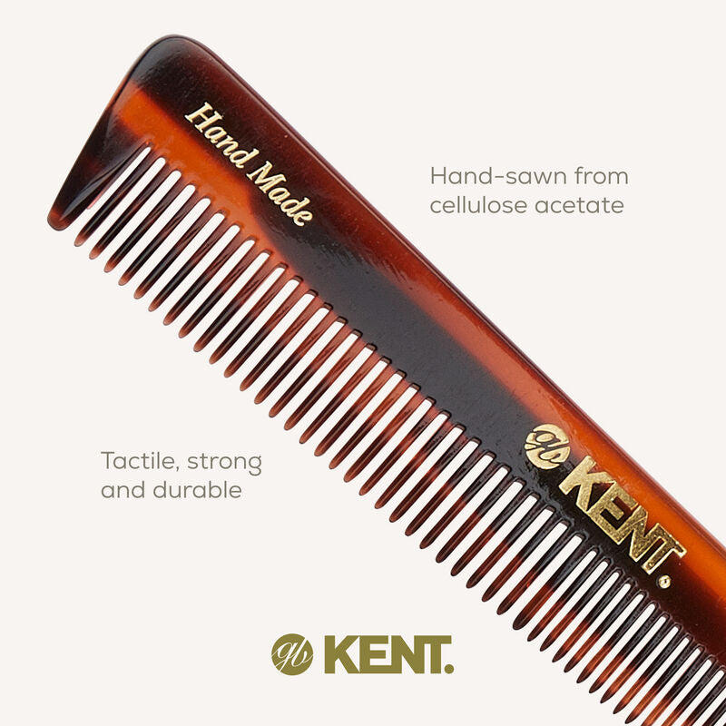 KENT 4T: Handmade 150mm General Grooming Comb Thick/Fine Hair