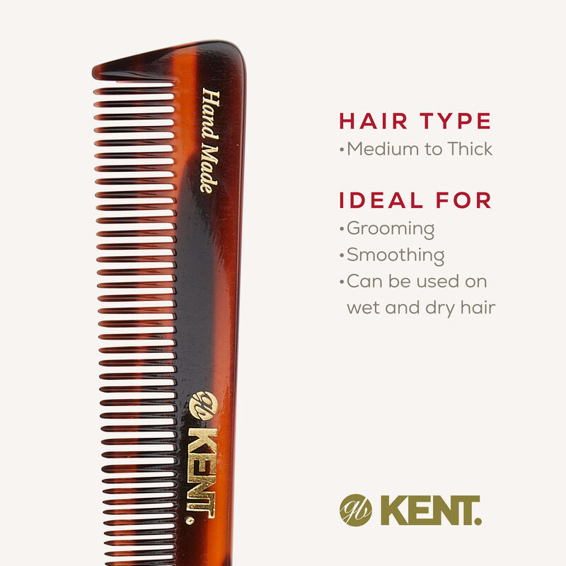 KENT 4T: Handmade 150mm General Grooming Comb Thick/Fine Hair