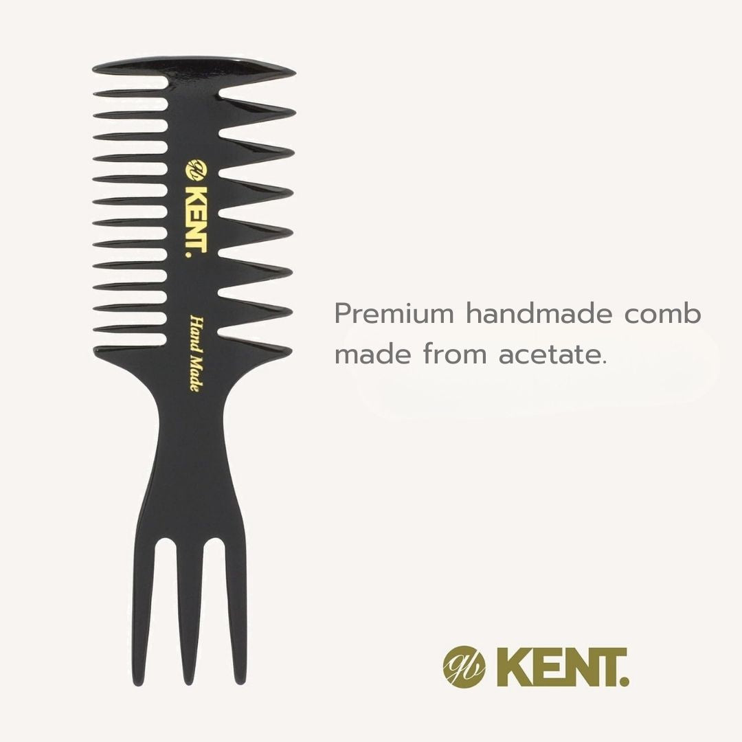 KENT 57T: Handmade Fishtail Comb 150mm – 3-in-1 Styling Comb