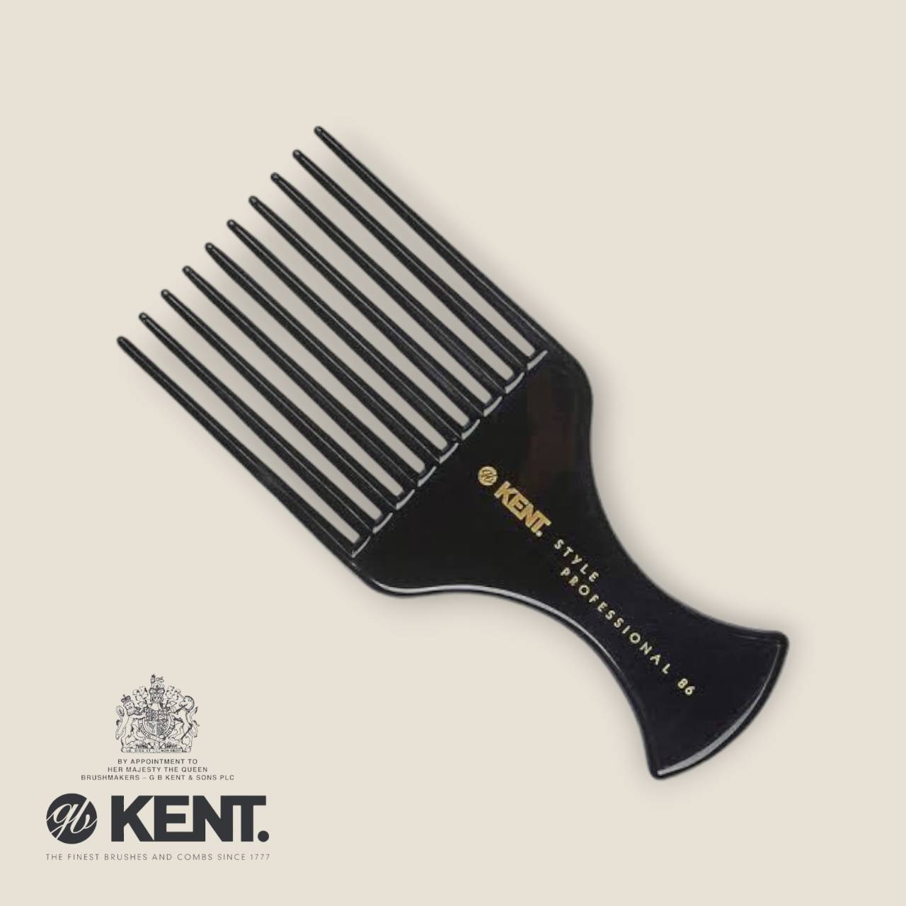 KENT SPC86 หวี 10 Pronged Afro Comb | Style Professional Comb สำหรับผมหยักศกและผมหนา