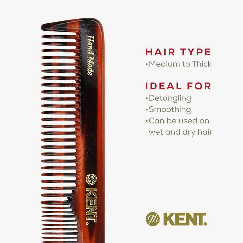 KENT 5T: Handmade 169mm Dressing Table Comb Medium/Thick Hair