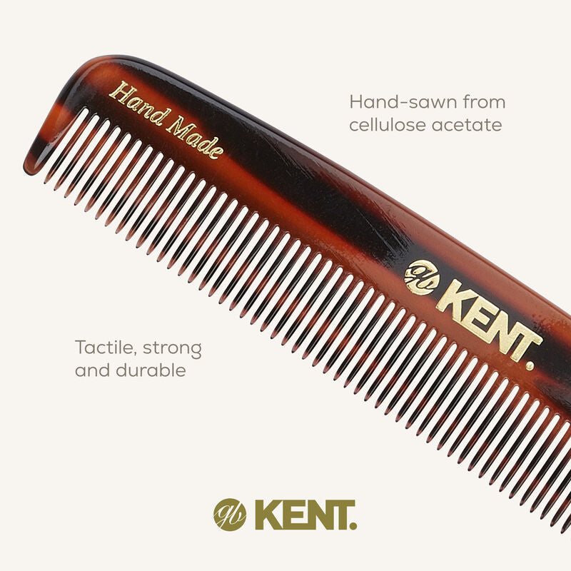 KENT 7T: Handmade 136mm Pocket Comb – Fine & Thinning Hair