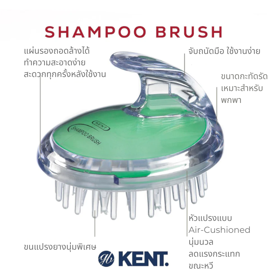 KENT Shampoo and Scalp Massage Brush แปรงสระผม พร้อมนวดผ่อนคลาย จากอังกฤษ