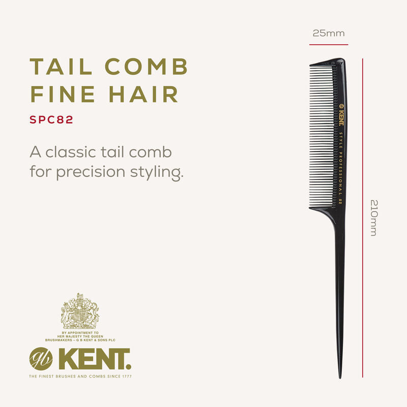 KENT SPC82 Tail Comb 210mm Fine Hair หวีหาง หวีแสก 21 cm จากอิตาลี