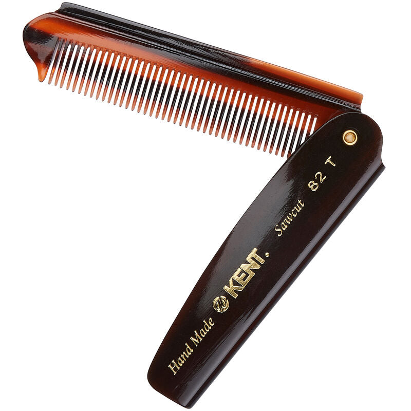KENT 82T: Handmade 190mm Folding Comb Fine Hair