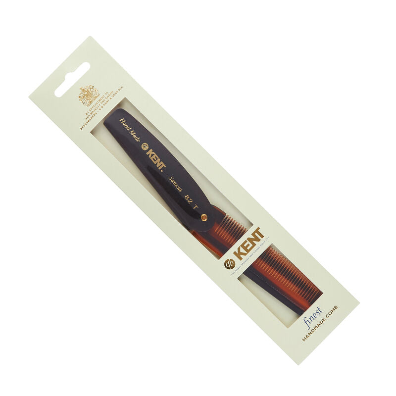 KENT 82T: Handmade 190mm Folding Comb Fine Hair