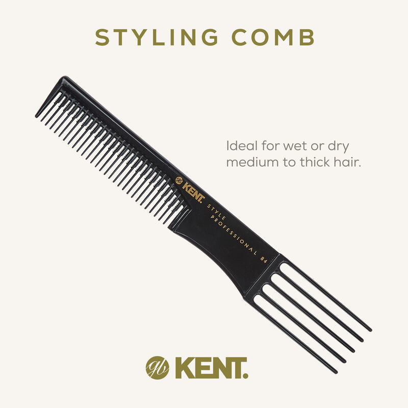 KENT SPC84 5 Prong Styling and Lifting Comb 190mm หวีจัดทรงผมหนา (Made in Italy)