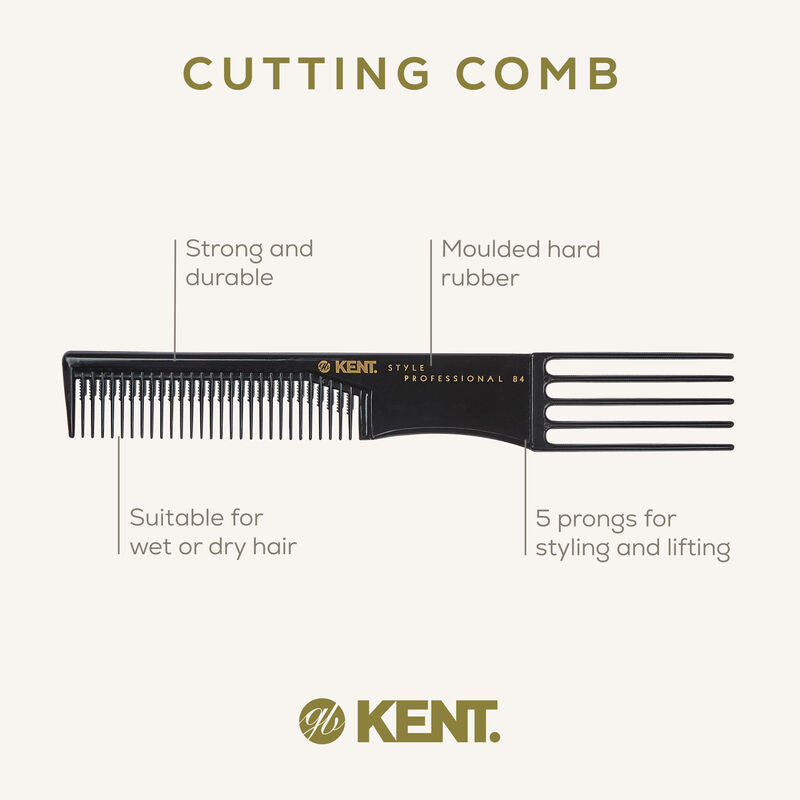 KENT SPC84 5 Prong Styling and Lifting Comb 190mm หวีจัดทรงผมหนา (Made in Italy)