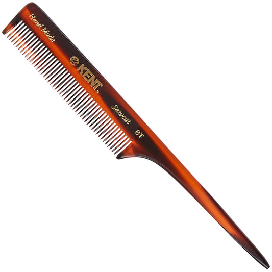 KENT 8T Handmade Tail Comb 190mm – Fine Tooth Side Part Comb | Made in England(Side Part) หวีแสก