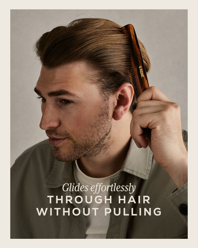 KENT 9T: Handmade 190mm Dressing Table Comb Thick/Fine Hair
