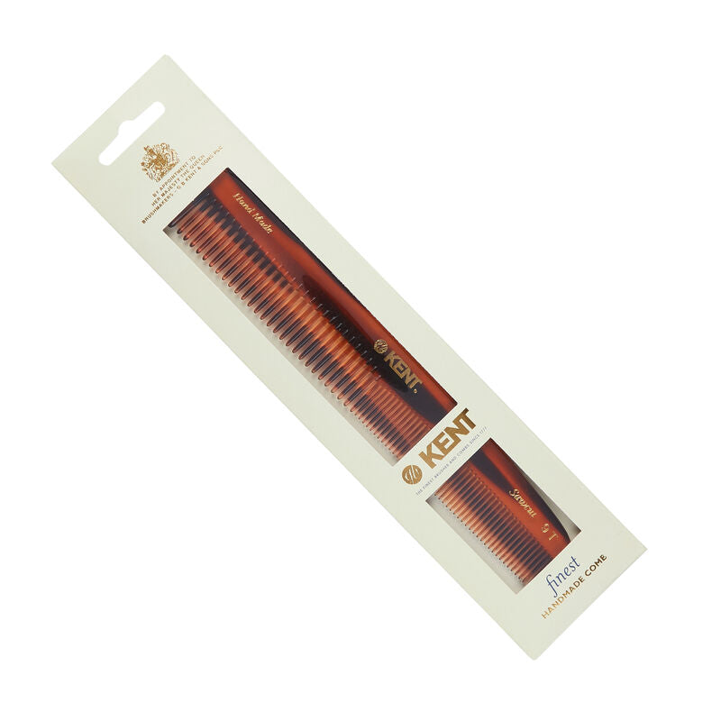 KENT 9T: Handmade 190mm Dressing Table Comb Thick/Fine Hair