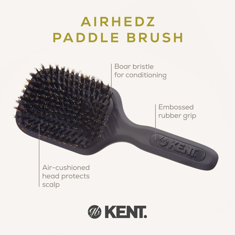 KENT AH14G AirHedz Narrow Hairbrush with Pure Bristle ขนหมูป่า 100% นำเข้าจากอังกฤษ