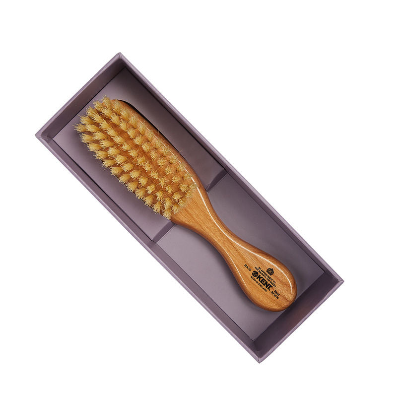 KENT BA10: Finest Soft Pure White Bristle Cherrywood Baby Brush