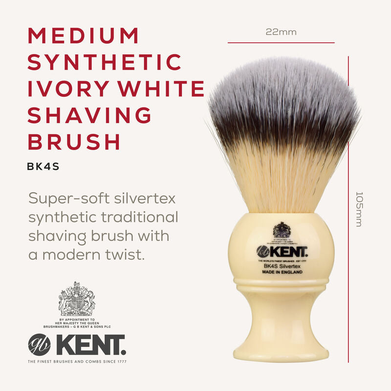 KENT Medium Synthetic Shaving Brush แปรงโกนหนวด
