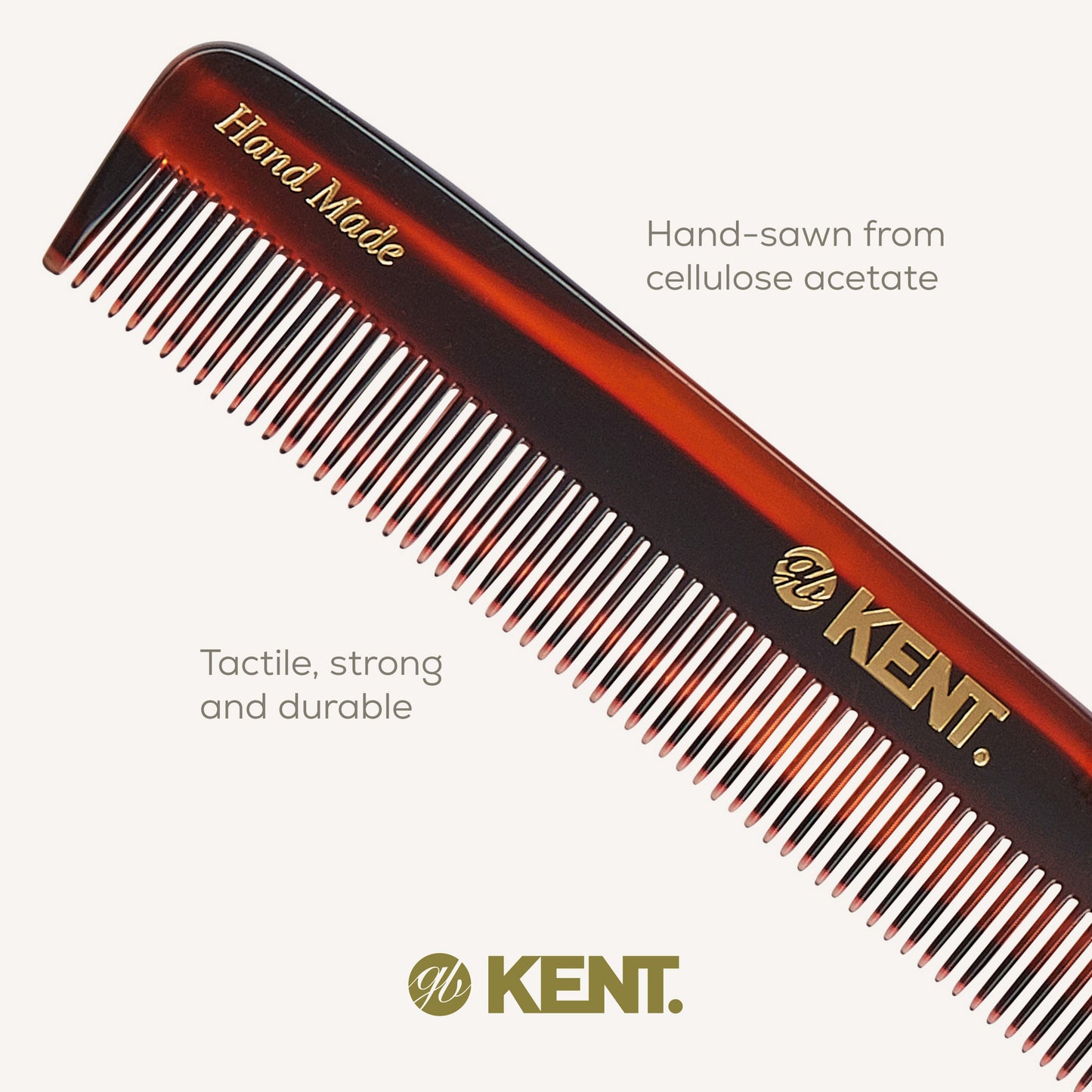 KENT F3T: Handmade 160mm Dressing Comb – All Fine Teeth for Fine Hair