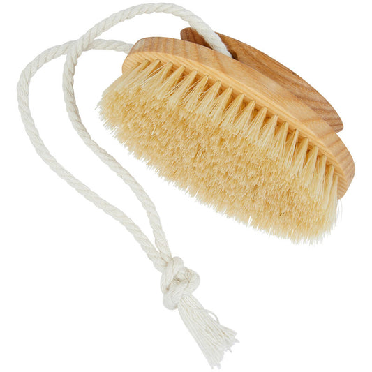 KENT FD11: Ash Pure White Bristle Shower Exfoliating Brush