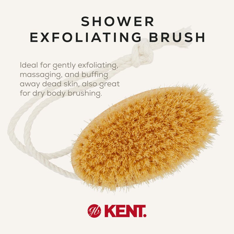 KENT FD11: Ash Pure White Bristle Shower Exfoliating Brush