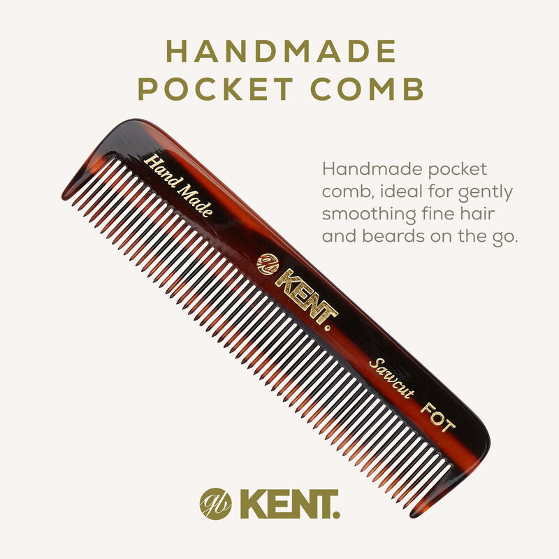 KENT FOT Handmade Pocket Comb 112mm | หวีพกแฮนด์เมด สำหรับผมบางและผมบางเบาบาง