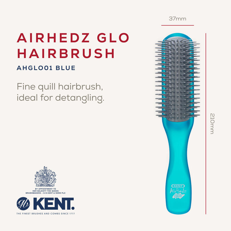 KENT AirHedz Glo1 Half Round Detangling Brush หวีแปรงไม่มีไฟฟ้าสถิตย์ จากอังกฤษ