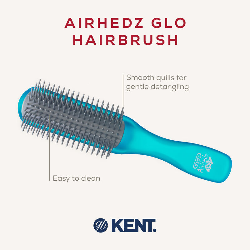 KENT AirHedz Glo1 Half Round Detangling Brush หวีแปรงไม่มีไฟฟ้าสถิตย์ จากอังกฤษ