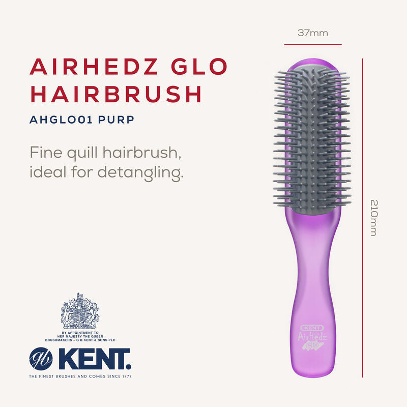 KENT AirHedz Glo1 Half Round Detangling Brush หวีแปรงไม่มีไฟฟ้าสถิตย์ จากอังกฤษ