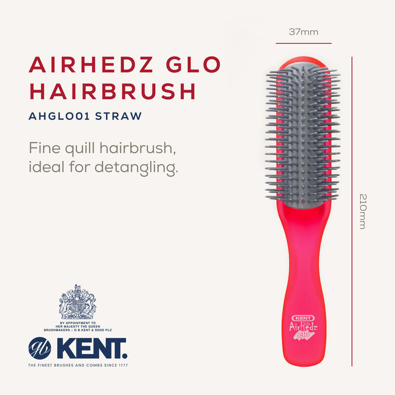 KENT AirHedz Glo1 Half Round Detangling Brush หวีแปรงไม่มีไฟฟ้าสถิตย์ จากอังกฤษ