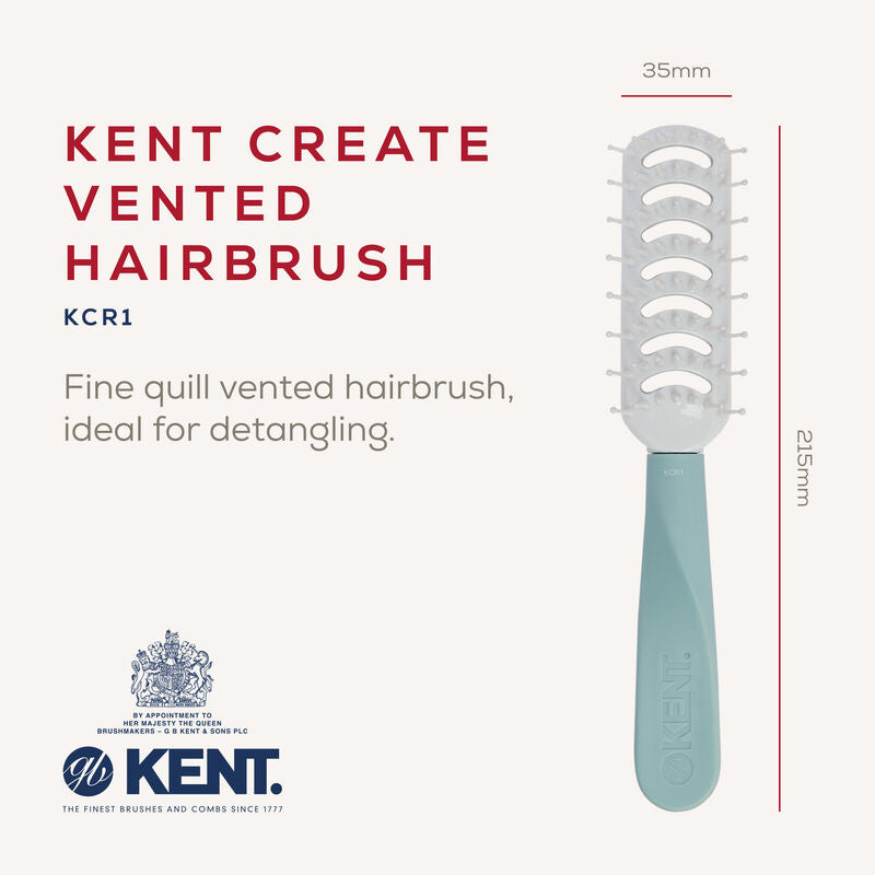 KENT KCR1 Create Vented Hairbrush แปรงหวีผมระบายอากาศ นำเข้าจากอังกฤษ