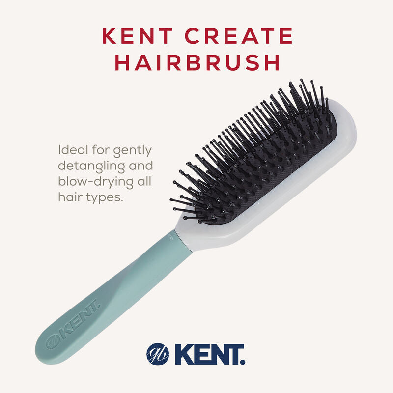 KENT KCR2 Create Cushion Vented Paddle Brush ระบายอากาศ ไดร์ผมแห้งไว ผมนุ่มลื่นทุกวัน จากอังกฤษ