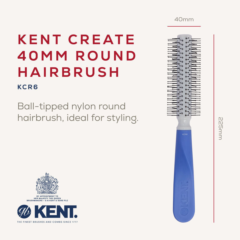 KENT KCR6 Create 40mm Ball-Tipped Nylon Quill Round Brush แปรงกลมไนลอน นำเข้าจากอังกฤษ