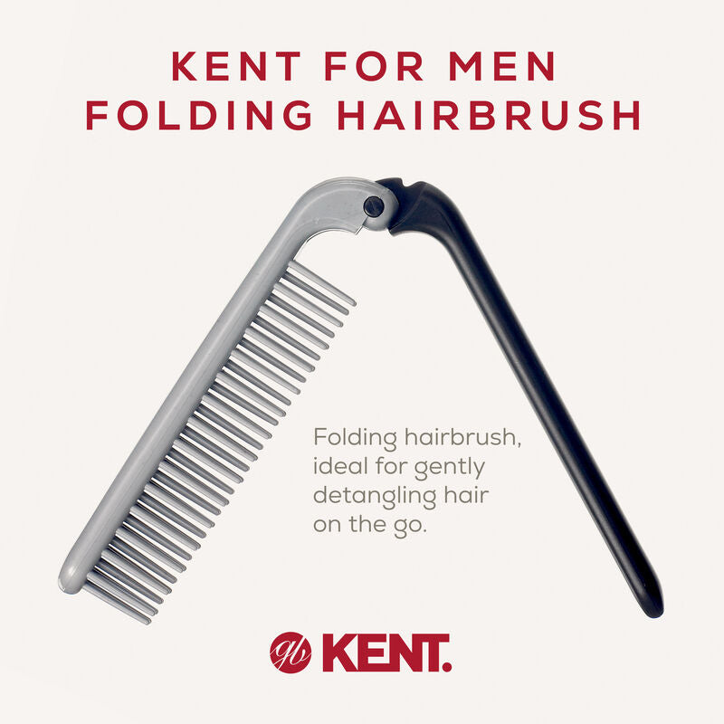 KENT KFM4: Folding Travel Hairbrush for Men
