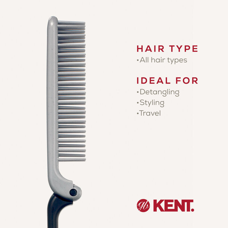 KENT KFM4: Folding Travel Hairbrush for Men