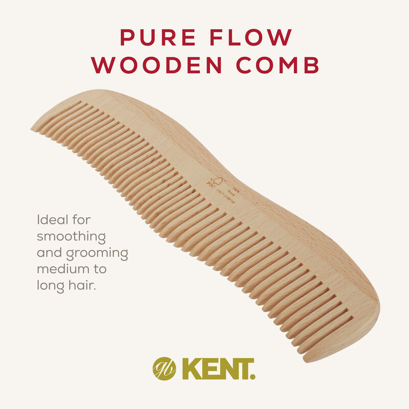 KENT LPF7: Pure Flow Wooden Comb 205mm – Best Comb Hair Awards 2022