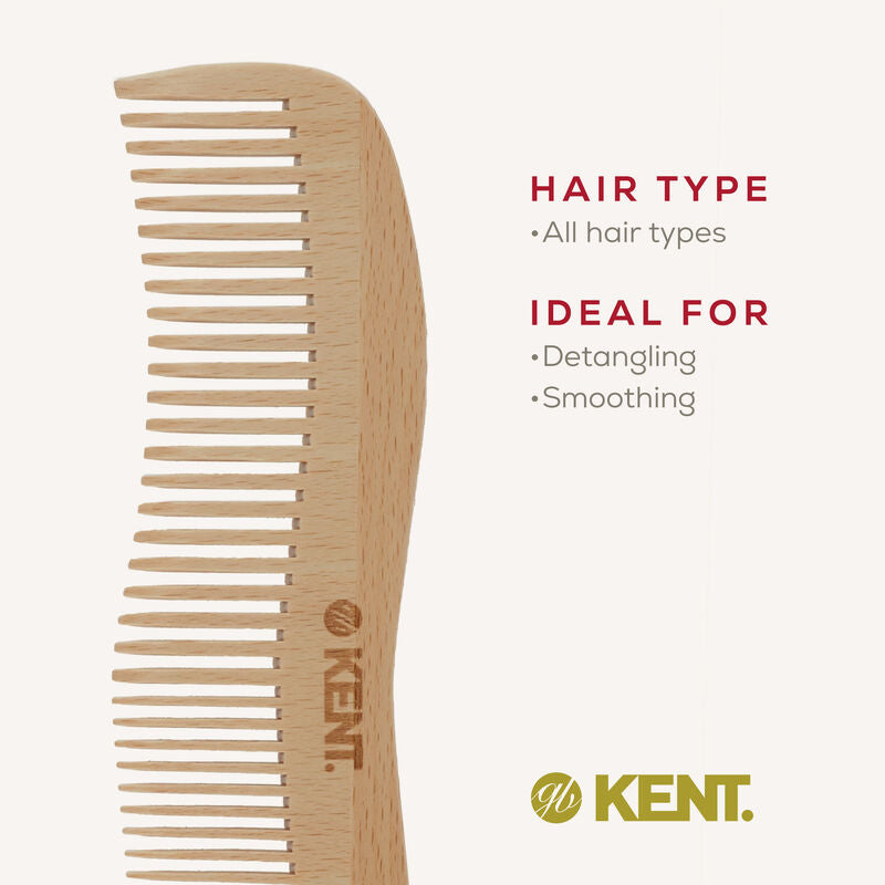 KENT LPF7: Pure Flow Wooden Comb 205mm – Best Comb Hair Awards 2022
