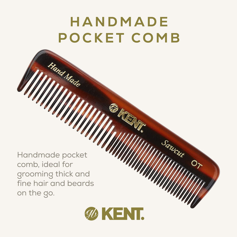 KENT OT: Handmade 112mm Pocket Comb Thick/Fine Hair