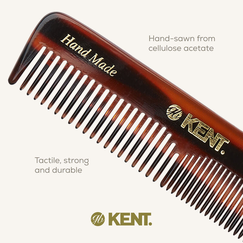 KENT OT: Handmade 112mm Pocket Comb Thick/Fine Hair