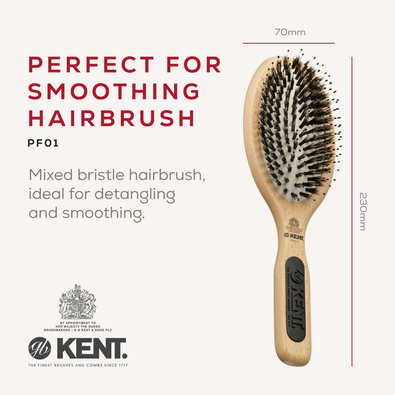 KENT PERFECT FOR SMOOTHING CUSHION BRISTLE NYLON MIX BRUSH