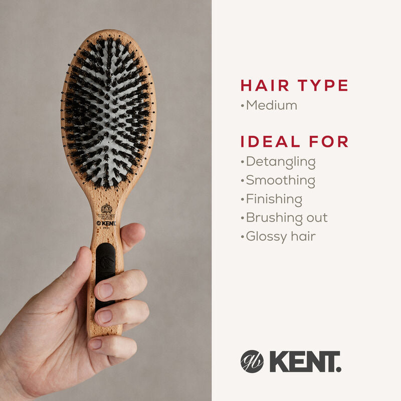 KENT PERFECT FOR SMOOTHING CUSHION BRISTLE NYLON MIX BRUSH