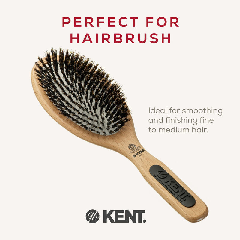 KENT PF07 Perfect For Smoothing Large Cushion Bristle Brush (แปรงขนหมูป่า 100%)