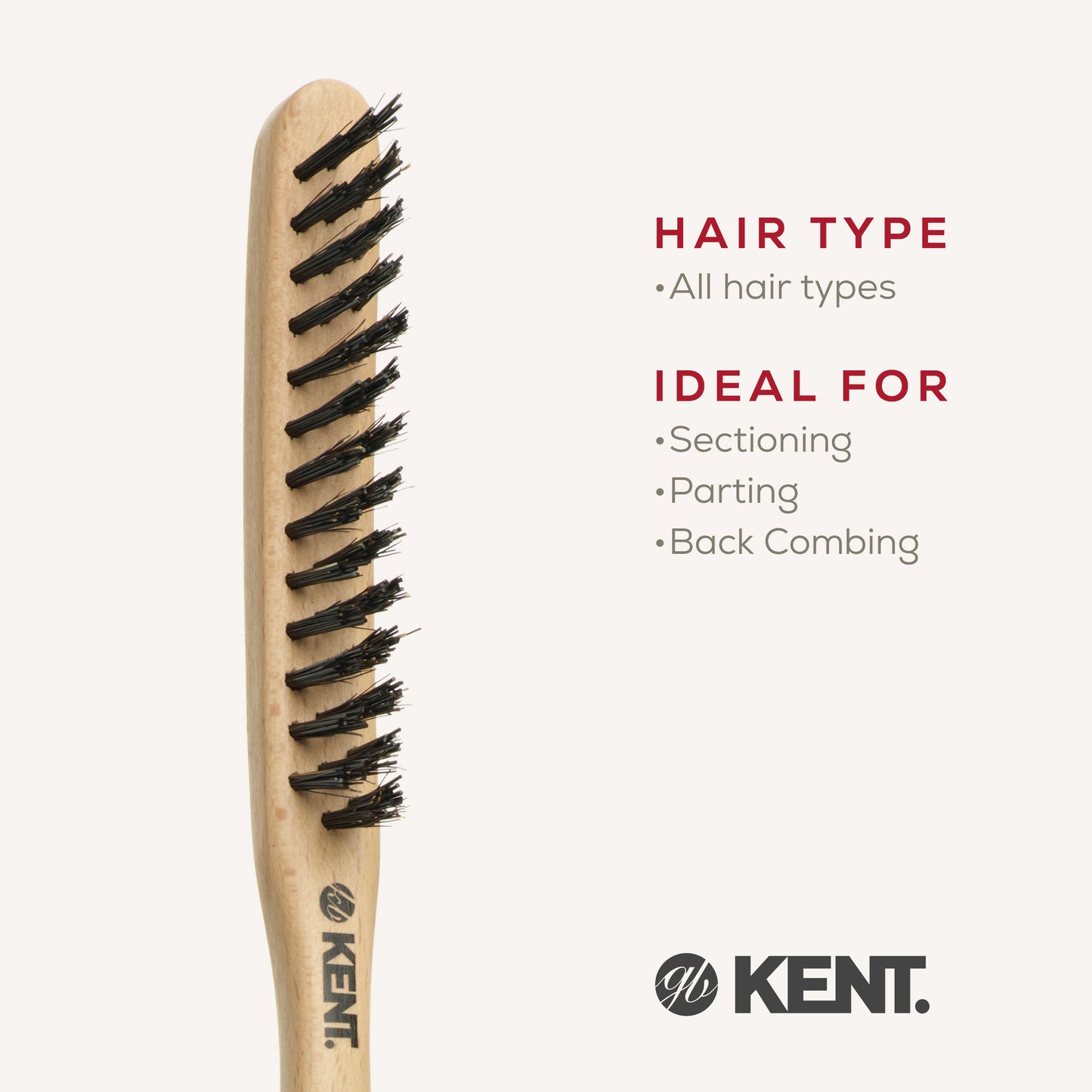 KENT PF16: Perfect For Back-Combing Brush