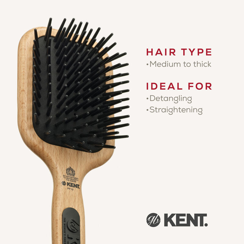 KENT PF19: Perfect For Detangling Large Quill Paddle Brush