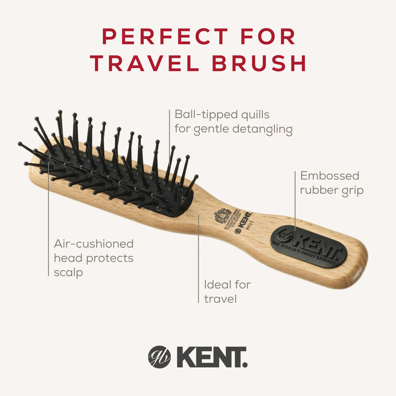 KENT PF21 Perfect For Detangling Fine Quill Handbag Brush