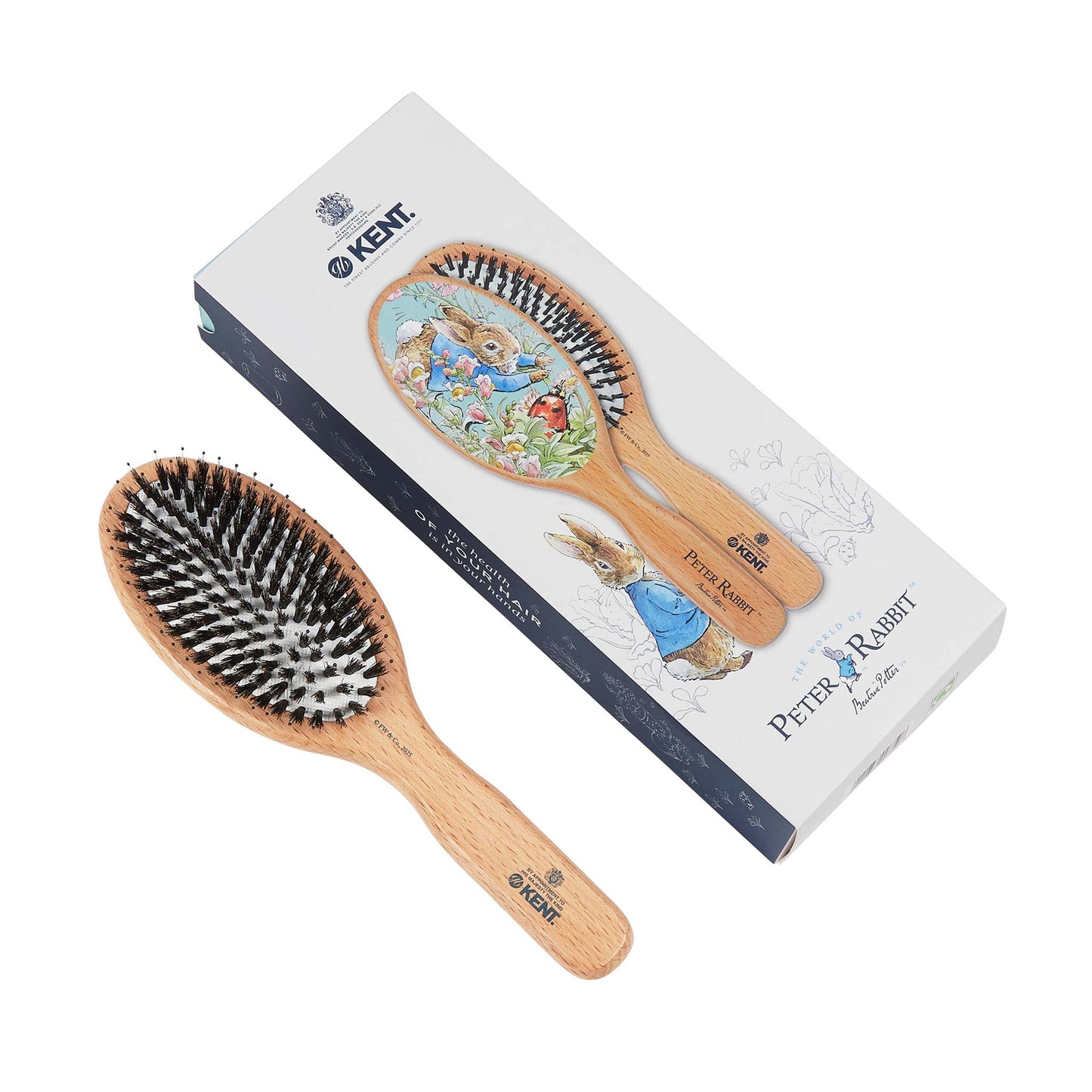 KENT x Peter Rabbit™ Large Bristle Nylon Mix Hairbrush (PR01)